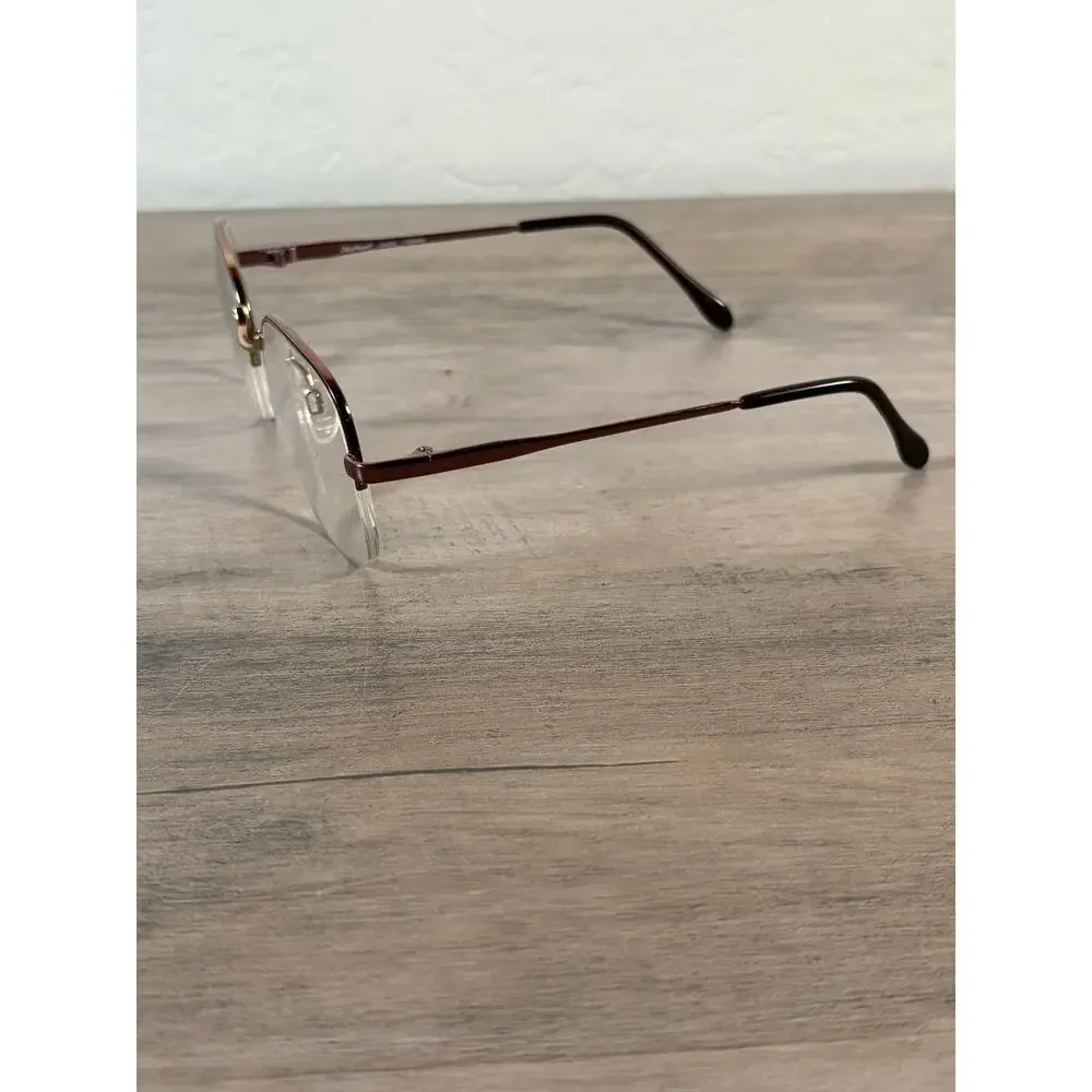 Charmant Brown‎ 4424 Men's Eyeglasses Glasses Frame made in Japan EUC